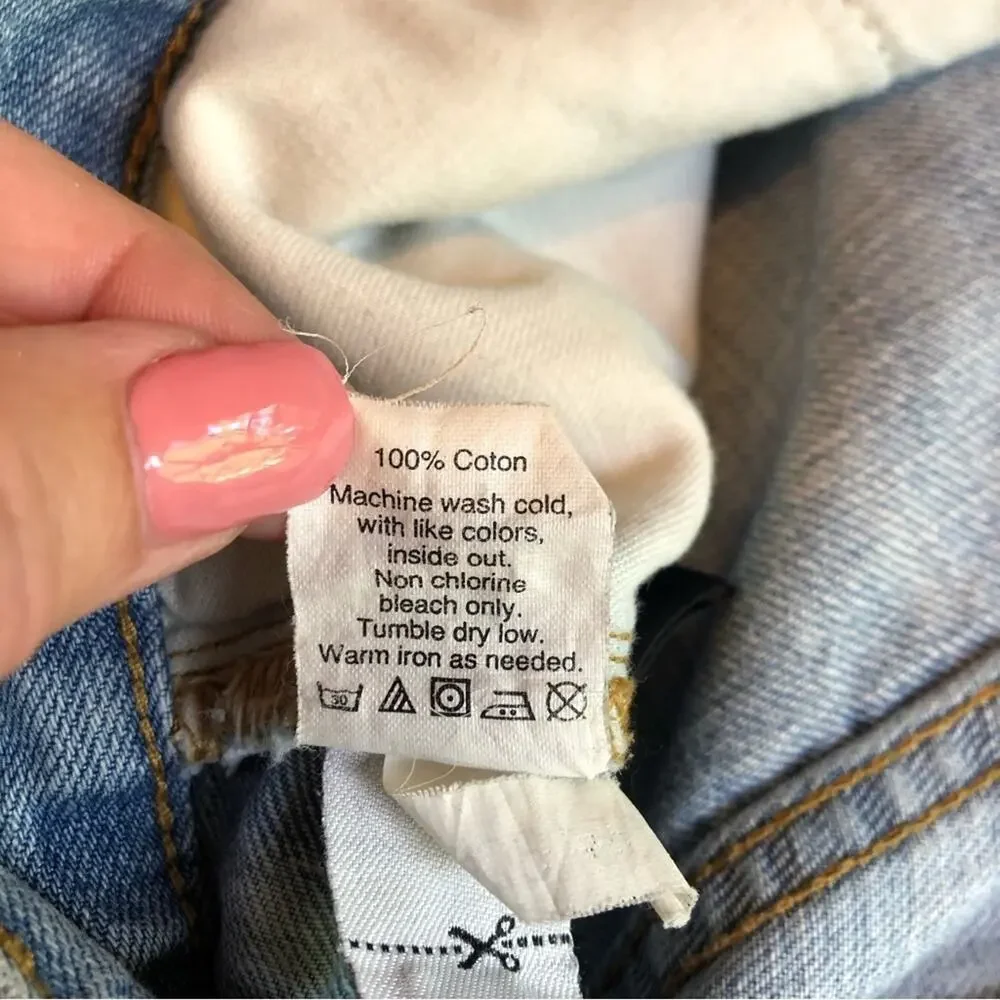 Madewell Denim Shorts Women’s 25 Light Wash Frayed Raw Hem Relaxed Boho Summer - Picture 8 of 9